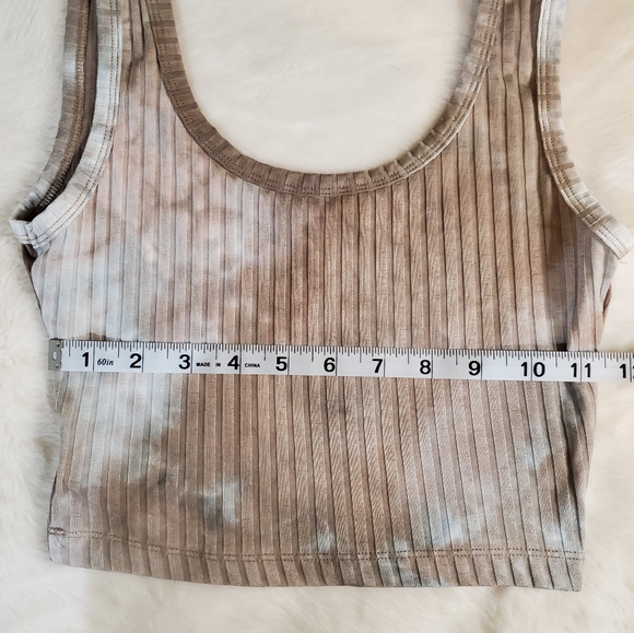 Shein Brown and Light Green Tie Dye Tank Top - Picture 10 of 10